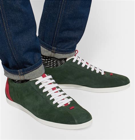 gucci black green red gym shoes|Gucci sneakers green bottom.